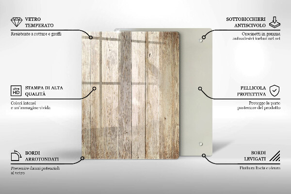 Placă din sticla protectie perete Scanduri de lemn