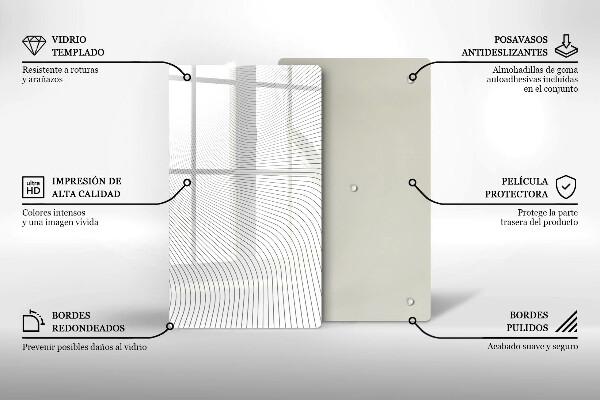 Placă din sticla protectie perete Model de linii moderne