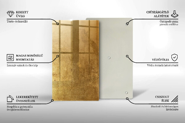 Placă din sticla protectie perete Fundal cu textură aurie