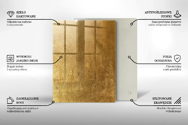 Placă din sticla protectie perete Fundal cu textură aurie