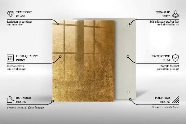 Placă din sticla protectie perete Fundal cu textură aurie