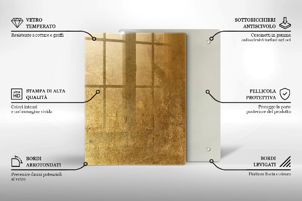 Placă din sticla protectie perete Fundal cu textură aurie