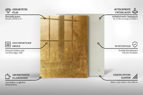 Placă din sticla protectie perete Fundal cu textură aurie