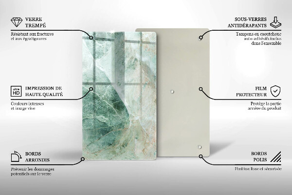 Placă din sticla protectie perete Structură de piatră