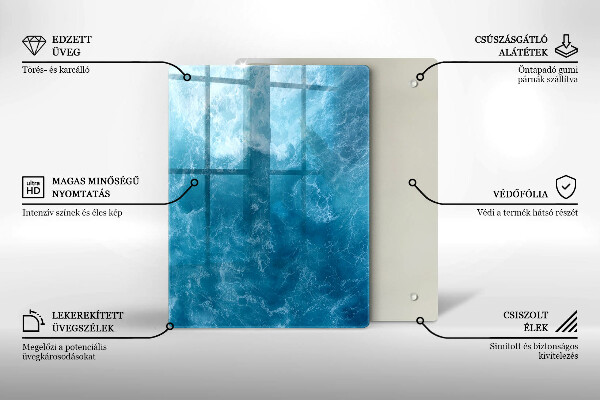 Placă din sticla protectie perete Apa albastra