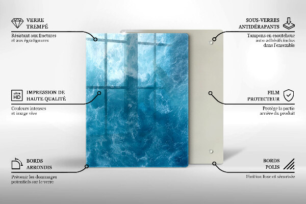 Placă din sticla protectie perete Apa albastra
