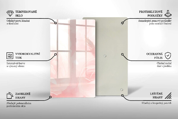 Placă din sticla protectie perete Fundal de trandafiri pastel