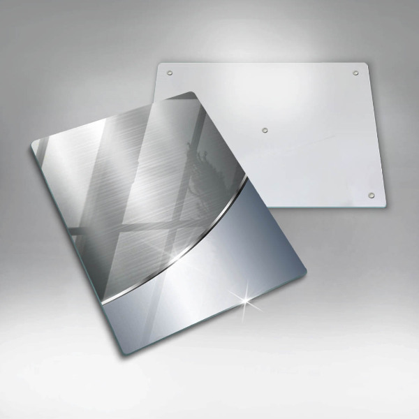 Placă din sticla protectie perete Model de abstractizare din metal