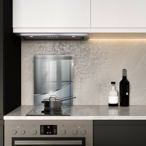 Placă din sticla protectie perete Model de abstractizare din metal