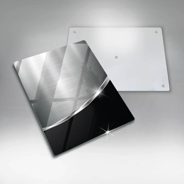 Placă din sticla protectie perete Abstracție cu metal