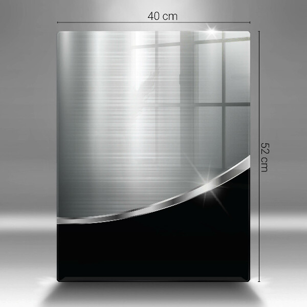 Placă din sticla protectie perete Abstracție cu metal