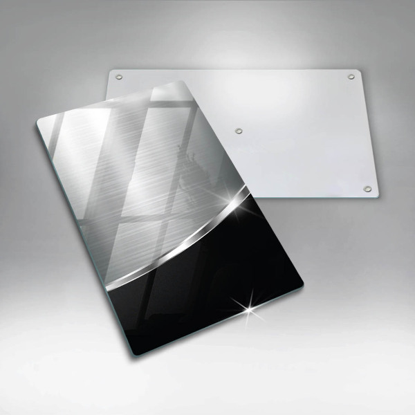 Placă din sticla protectie perete Abstracție cu metal