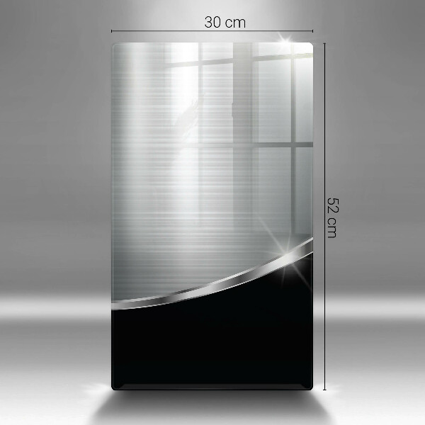 Placă din sticla protectie perete Abstracție cu metal