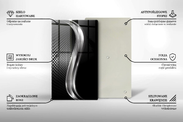 Placă din sticla protectie perete Structura metalica