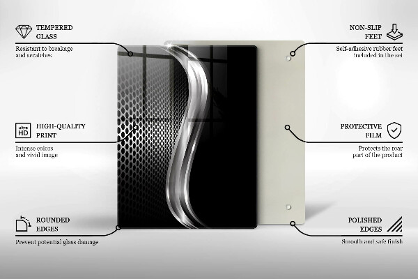 Placă din sticla protectie perete Structura metalica