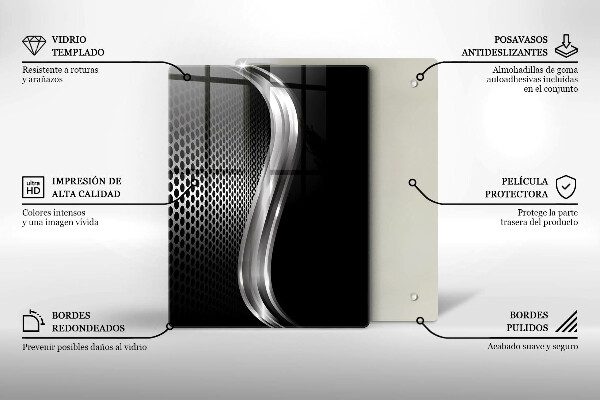 Placă din sticla protectie perete Structura metalica