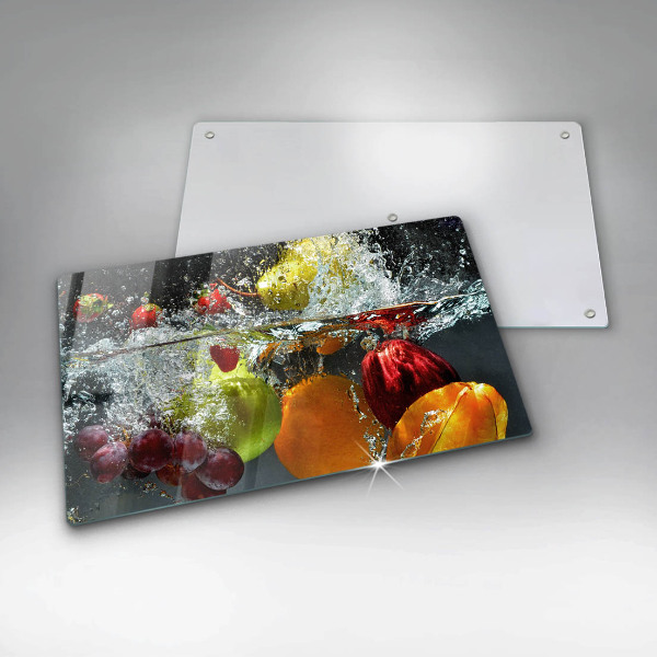 Placă sticla protectie aragaz Fructe suculente în apă
