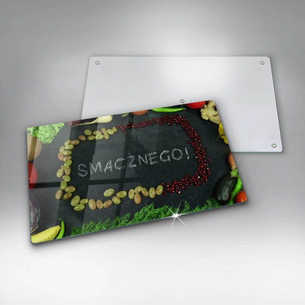 Placă sticla protectie aragaz Smacznego!