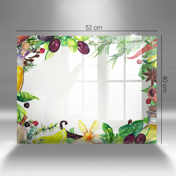 Placă protecție plita Mâncare vopsită