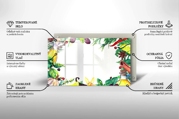 Placă protecție plita Mâncare vopsită