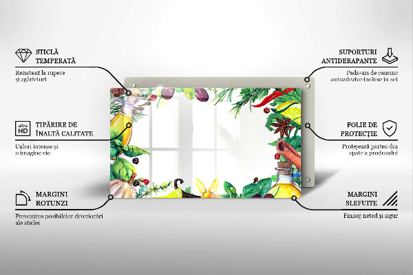 Placă protecție plita Mâncare vopsită