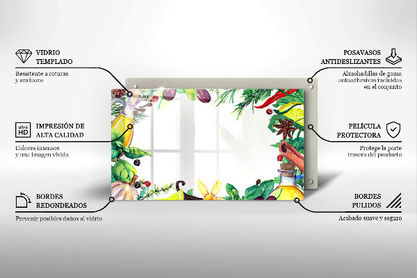 Placă protecție plita Mâncare vopsită