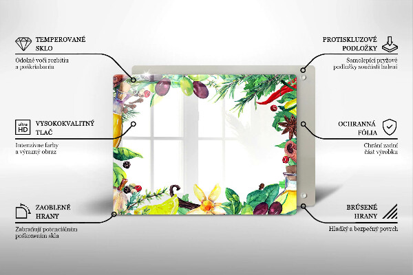 Placă protecție plita Mâncare vopsită