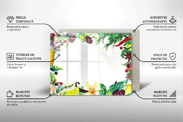Placă protecție plita Mâncare vopsită