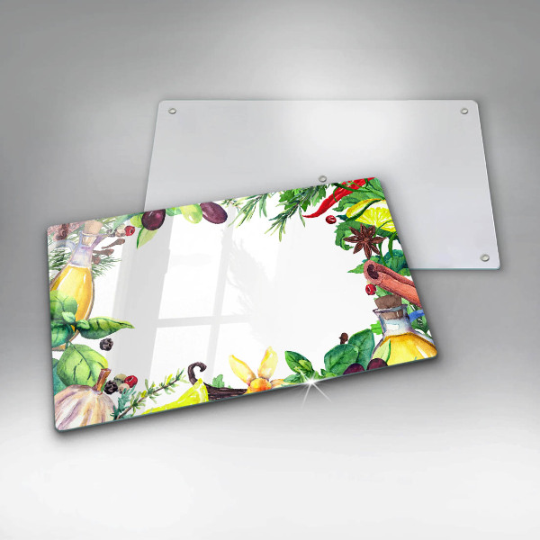 Placă protecție plita Mâncare vopsită