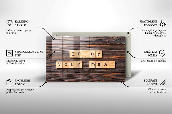 Placă protecție plita Enjoy your meal