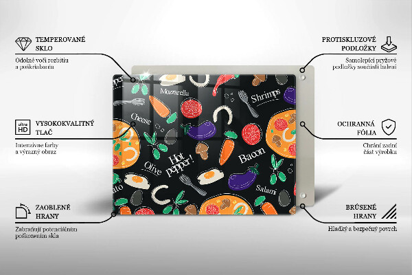 Placă sticla protectie aragaz Ilustrație alimentară