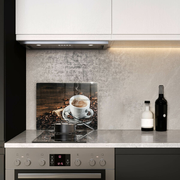 Placă protecție plita Ceașcă și boabe de cafea