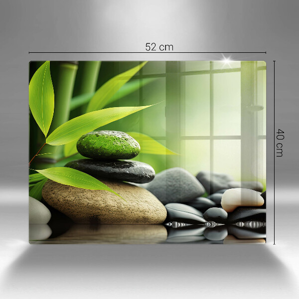 Placă protecție plita Pietre de bambus zen