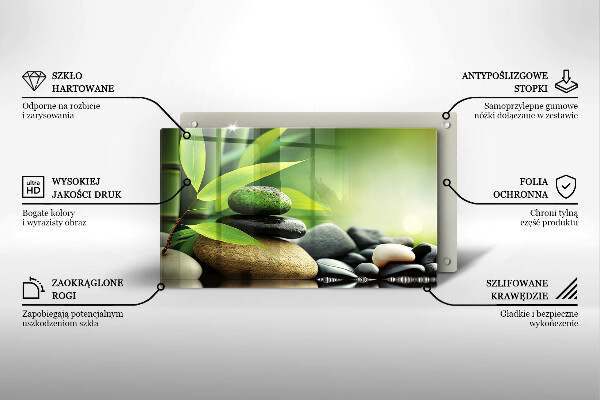 Placă protecție plita Pietre de bambus zen