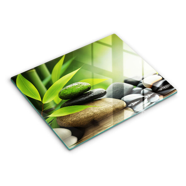 Placă protecție plita Pietre de bambus zen