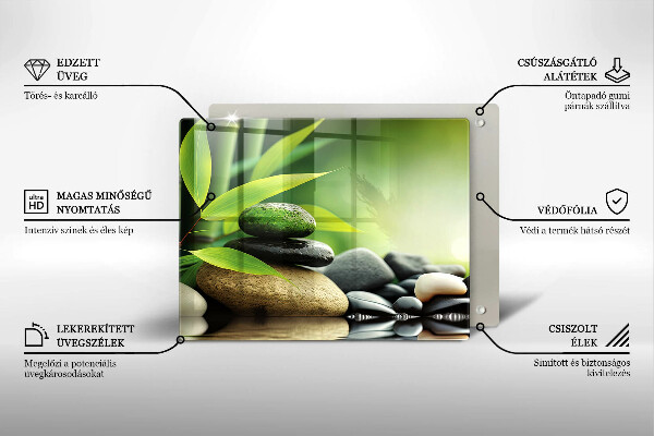 Placă protecție plita Pietre de bambus zen