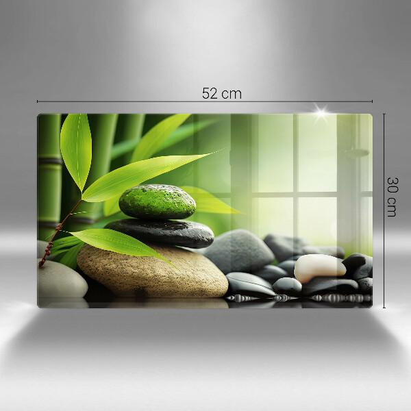 Placă protecție plita Pietre de bambus zen