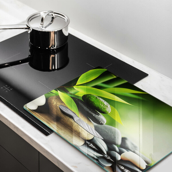 Placă protecție plita Pietre de bambus zen