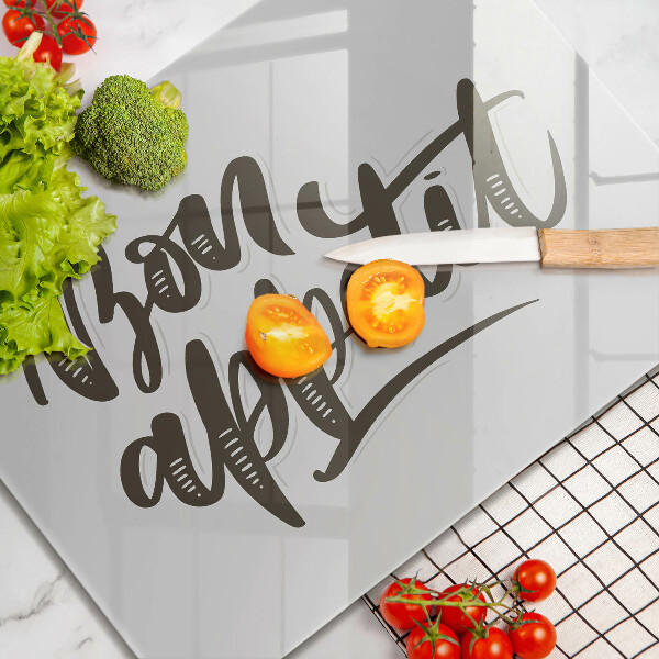 Placă protecție plita Nápis bon appetit
