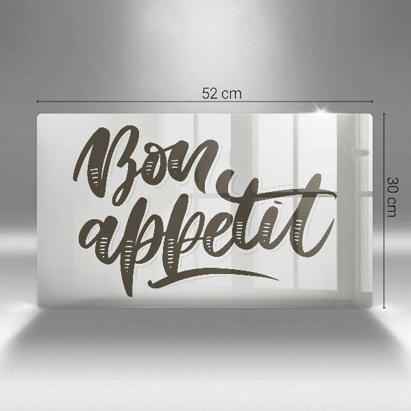 Placă protecție plita Nápis bon appetit