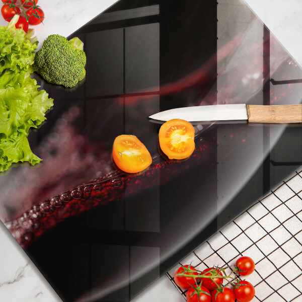 Placă protecție plita Vin roșu într-un pahar