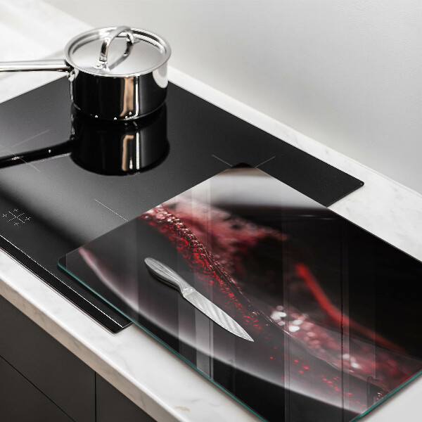 Placă protecție plita Vin roșu într-un pahar