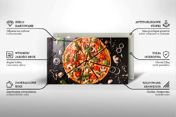 Placă protecție plita Pizza cu ciuperci