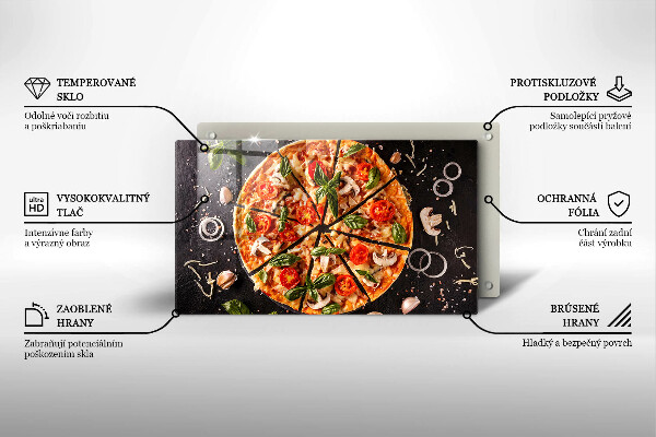 Placă protecție plita Pizza cu ciuperci