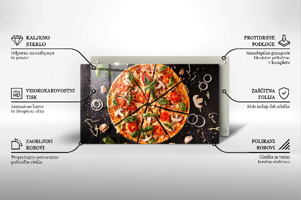 Placă protecție plita Pizza cu ciuperci