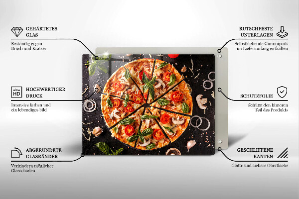 Placă protecție plita Pizza cu ciuperci