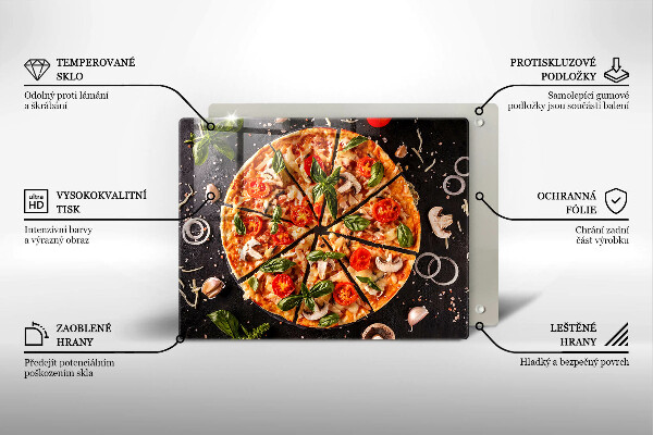 Placă protecție plita Pizza cu ciuperci