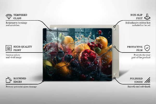 Placă protecție plita Fructe în apă