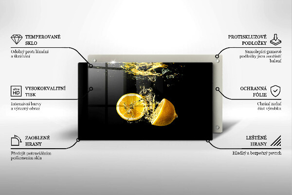 Placă protecție plita Fructe suculente de lamaie
