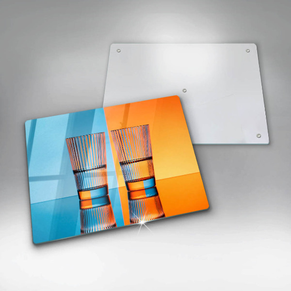 Placă protecție plita Două pahare cu apă